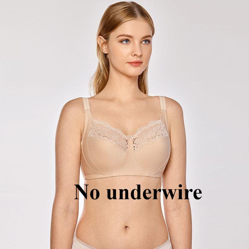 Sexy Lace Bra with Thin Cotton Lining for Large Breasts