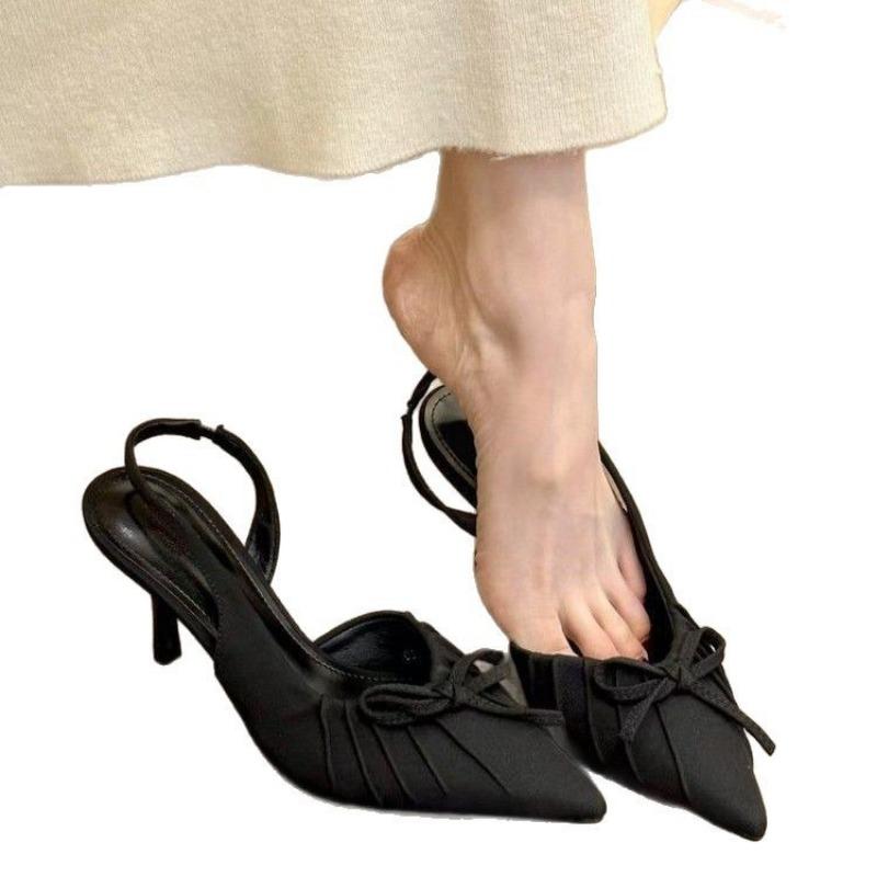 Fashion 2025 Summer High Heel Women Sandals Fashion Pointed Toe Singbacks Shoes Design Style Banquet Party Dress Sandalias Shoes
