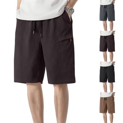 Men'S Straight Work Pants Fashionable And Casual Drawstring Shorts