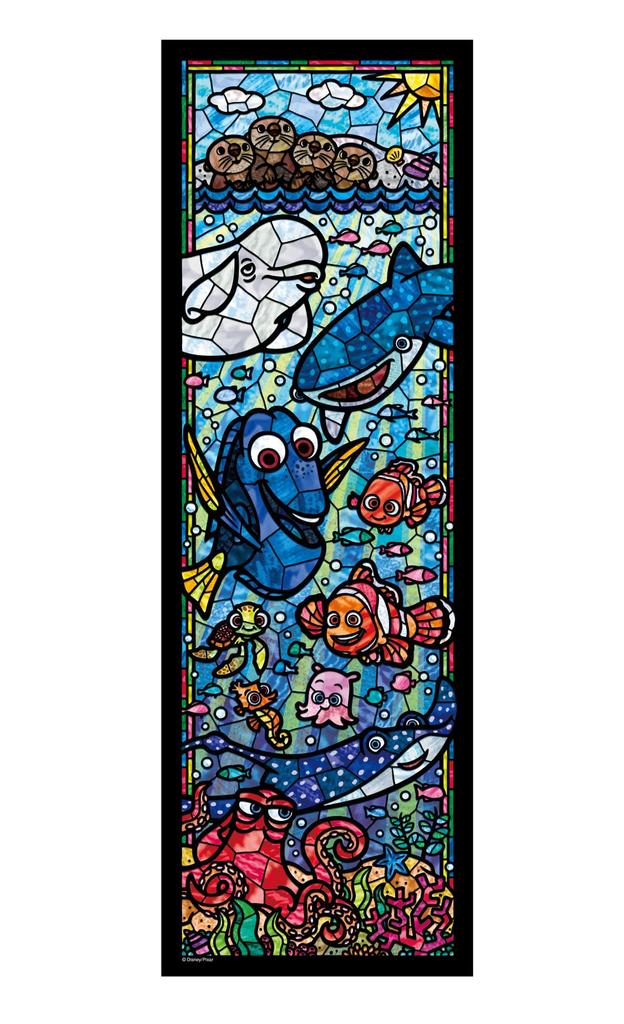 456-piece jigsaw puzzle Finding Dory stained glass tight series [stained art] (18.5 x 55.5 cm)