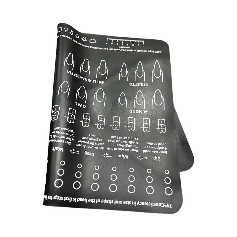 Nail Art Silicone Practice Mat - Beginner-Friendly Rectangular Mat