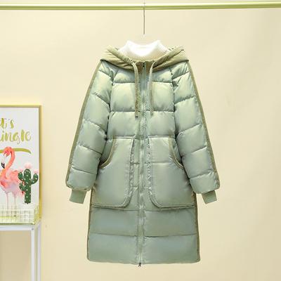 Nouveau À capuche couleur correspondant mode pain veste doudoune femme hiver veste moyenne longueur épaissie veste