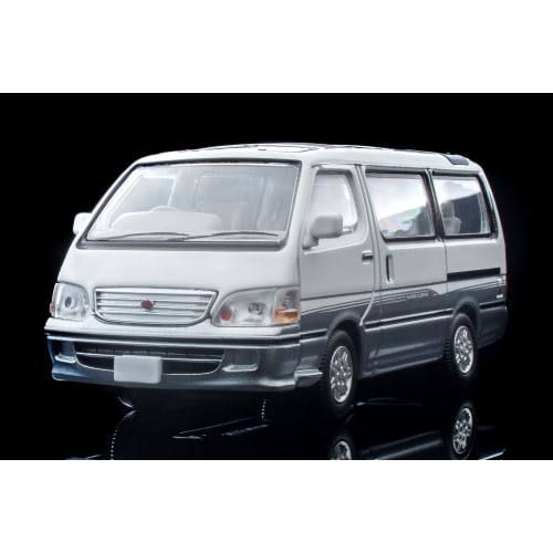 Tomytec Tomica Limited Vintage Neo 1/64 Scale LV-N216d Toyota Hiace Wagon Super Custom G White/Silver 2001 Model (Finished Product)