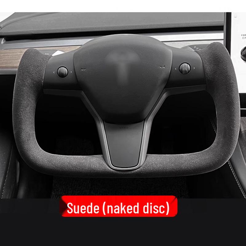 Model 3/Y Custom Alcantara Carbon Fiber Heated Tesla Yoke Steering Wheel