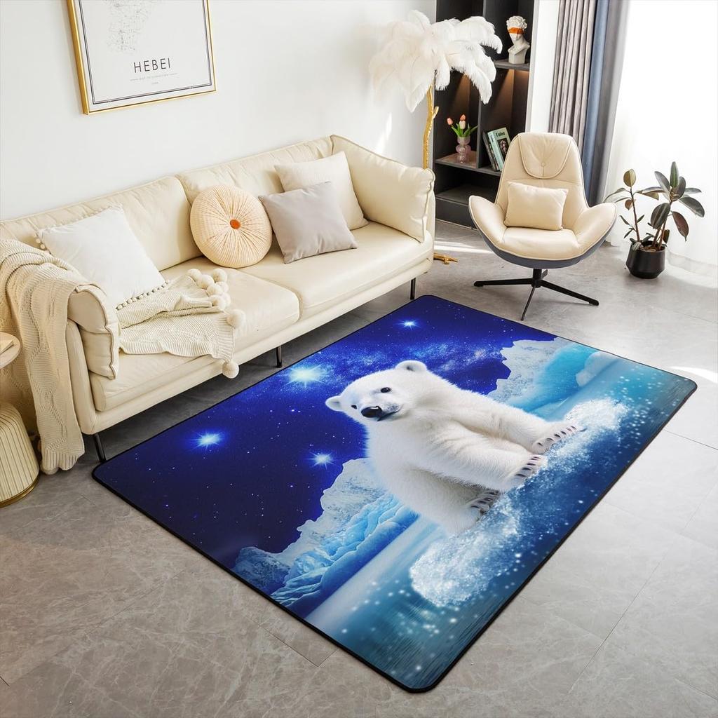 Erosebridal Fish Hunting Area Rug 3x5,Vintage American Flag Non Slip Indoor Floor Mat,Fishing Rod Bass Fishing Carpet for Dining Room Under