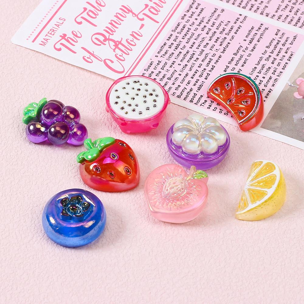 Electroplated Grape Resin Edible Toy DIY Cream Glue Clog Shoe Buckles Jewelry Accessories