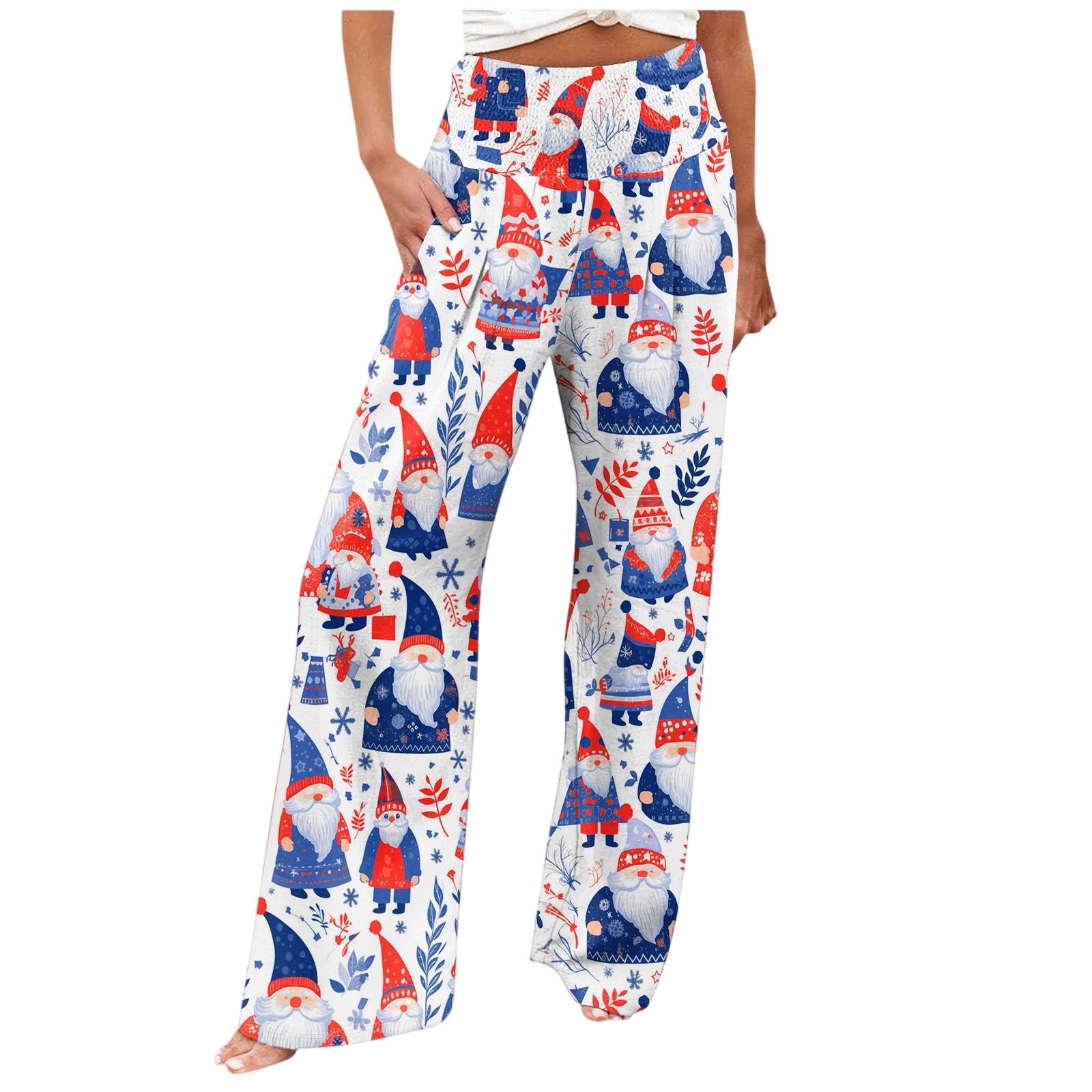 

Женские повседневные прямые брюки Independent Day Print Beach с карманами и плиссированными брюками XL