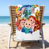 Ultra-Soft Beach Towel with Cocomelon Theme,Ideal for Pool - Camping, Diving - Perfect Travel Essential, Vibrant Beach Towel.