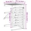 Waste Bin Box Extension White Solid Pine Wood