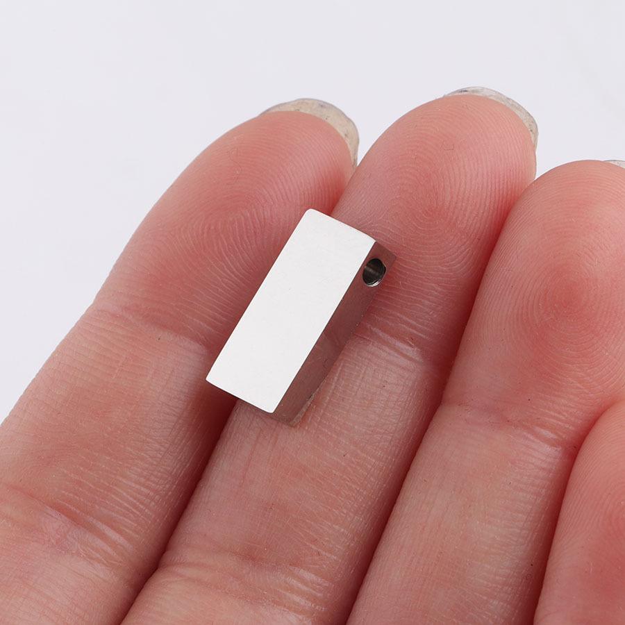 

Геометрические прямоугольные бусины: Зеркальная нержавеющая сталь с отверстием 1,8 мм, 8x15 мм 8*15mm