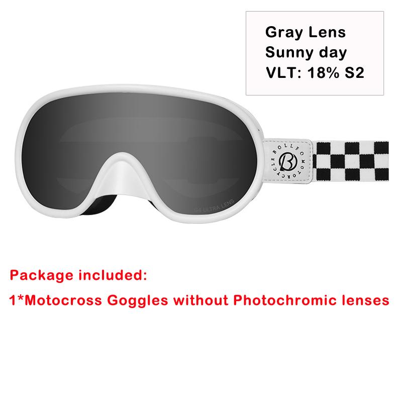 Photochromic Motocross glasses for Men UV400 Protection Dirt Bike ATV Motorcycle Goggles Dual-Cycle Defogging Racing Goggles