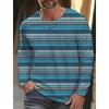 Herren Herbst und Winter 3D-Druck Rundhals Langarm T-Shirt Mode Vielseitig Trend Atmungsaktiv Lässig