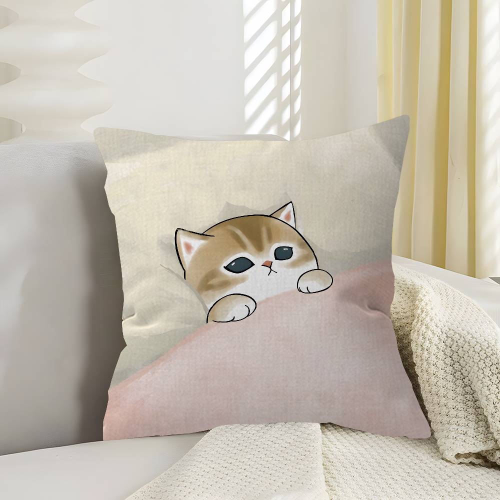 M-Mofusand-Cat Pillow Cover for Bedroom Room and Living Room Sofa Decorative Cushion Cover