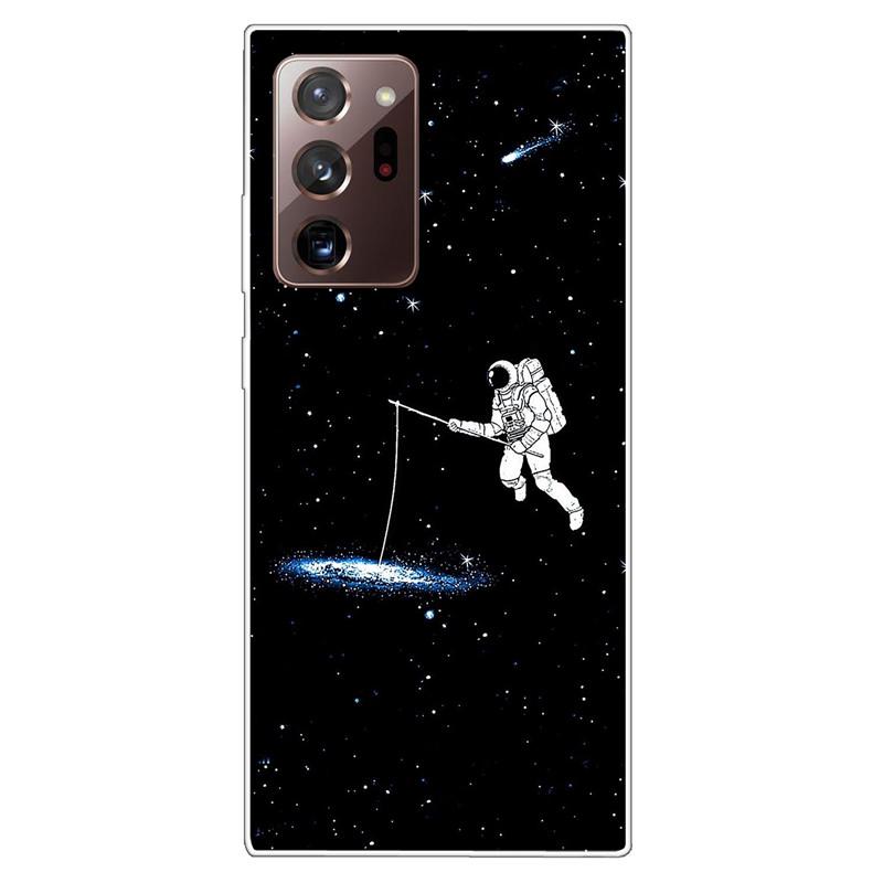 Soft Cover For Samsung Note 20 Ultra Case S20 FE TPU Print Cat Silicone Cases for Samsung Galaxy Note20 M52 5G Funda Coque Clear