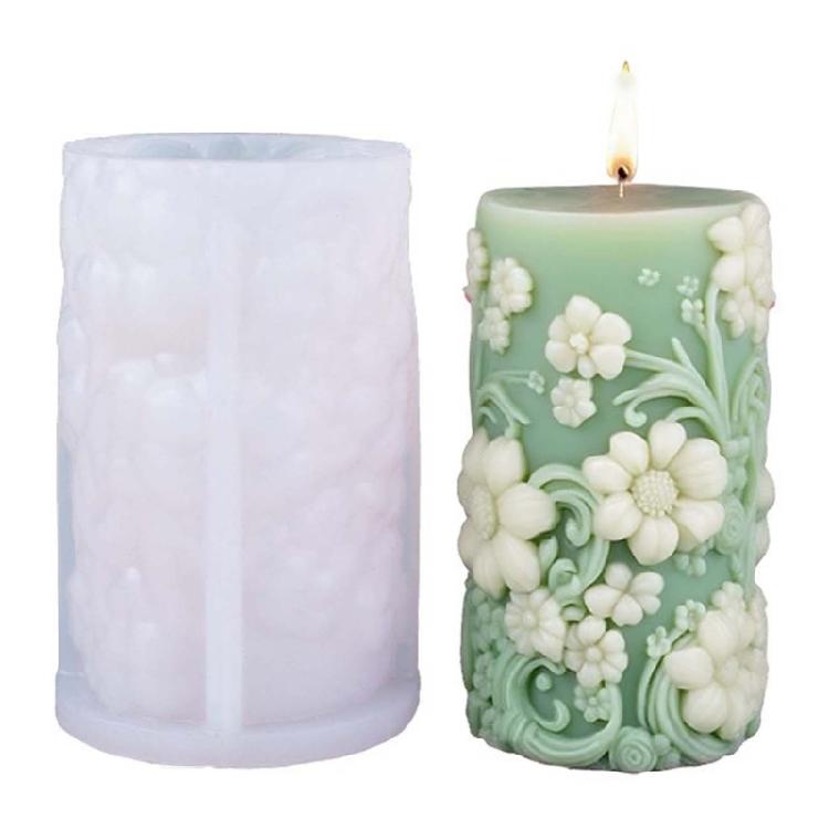 Floral Cake Candle Silicone Mould Multifunctional Kitchen Craft Tool Spring Decoration for Creators