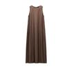 Fall and Winter New Women's Clothing Loose round Neck Sleeveless Hidden Hook Drape Long Midi Skirt Dress 4661291