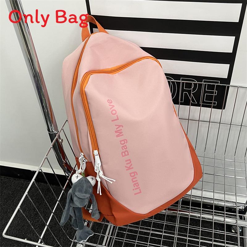 

University Student Letter Backpack Large Capacity Nylon Waterproof For Daily Use StyleD