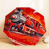 1pc Steam Train Lightning Pattern Umbrella Design Automatic Opening and Closing Umbrella, High-quality Travel Umbrella,  C1128205