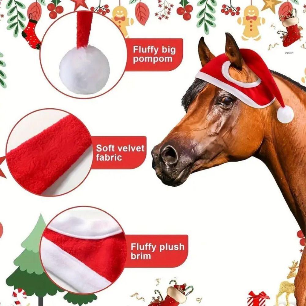 Cute Winter Horse Christmas Hat Photo Props Xmas Horse Hat Christmas Horse Hat  Party Supplies