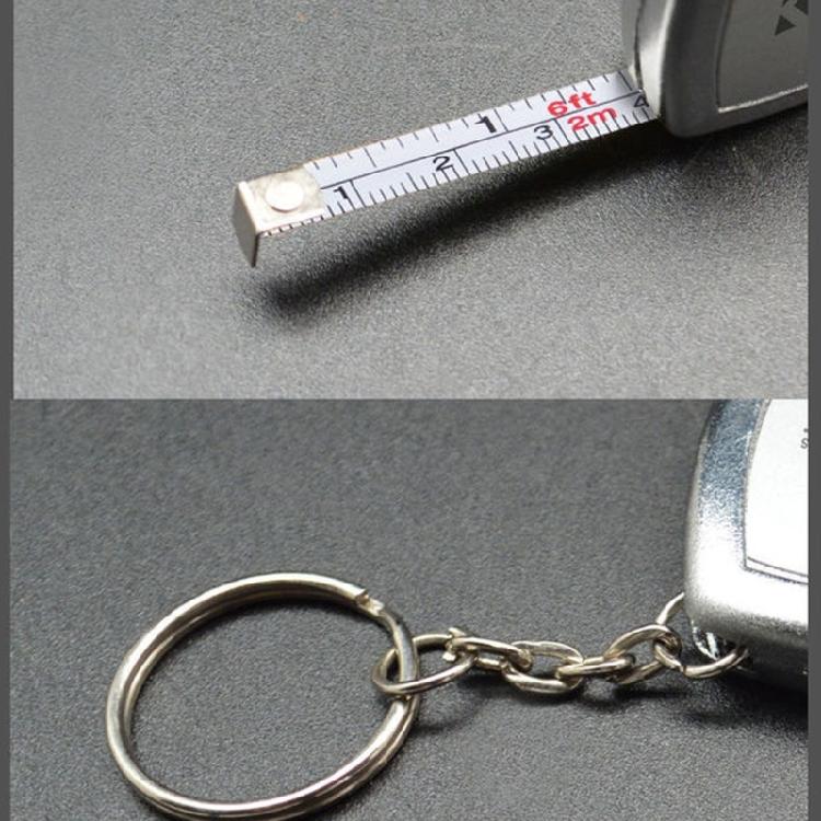 Pocket Size Retractable Measuring Tape Keychain Tape Measure Small Steel Tape Measure Portable Measurement Tool 2 Meter