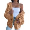 Women's Long Sleeve Batwing Cardigan Sweater - Plush, Loose, Plus Size Knitted Outerwear