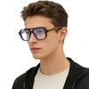 Anti Blue Light Blocking Glasses Frame Women Men Vintage Double Bridge Optical Computer Eyewear Myopia Prescription Eyeglasses