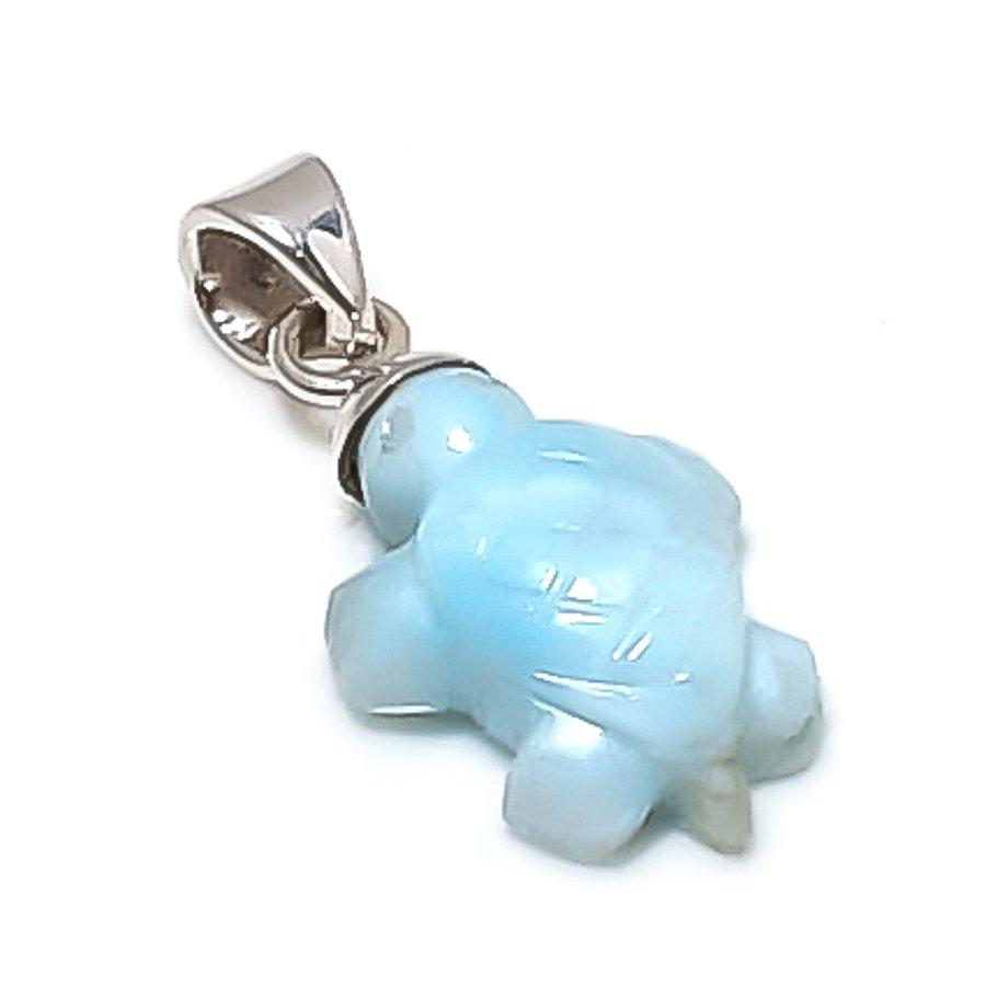 

Natural Larimar Gemstone Handmade 925 Sterling Silver Jewelry Pendant 1.10 u6C76