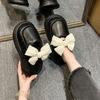 Thick-soled Women's Thermal Cotton Slippers Bow Mary Jane 2025 Autumn and Winter New Outer Bag Shoes