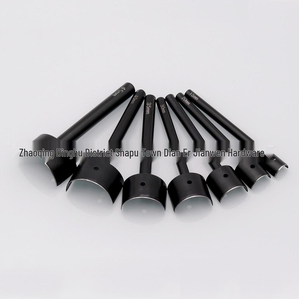 DIY Leather Hand Sewing Tools: Black Shallow Semicircle Punch Set
