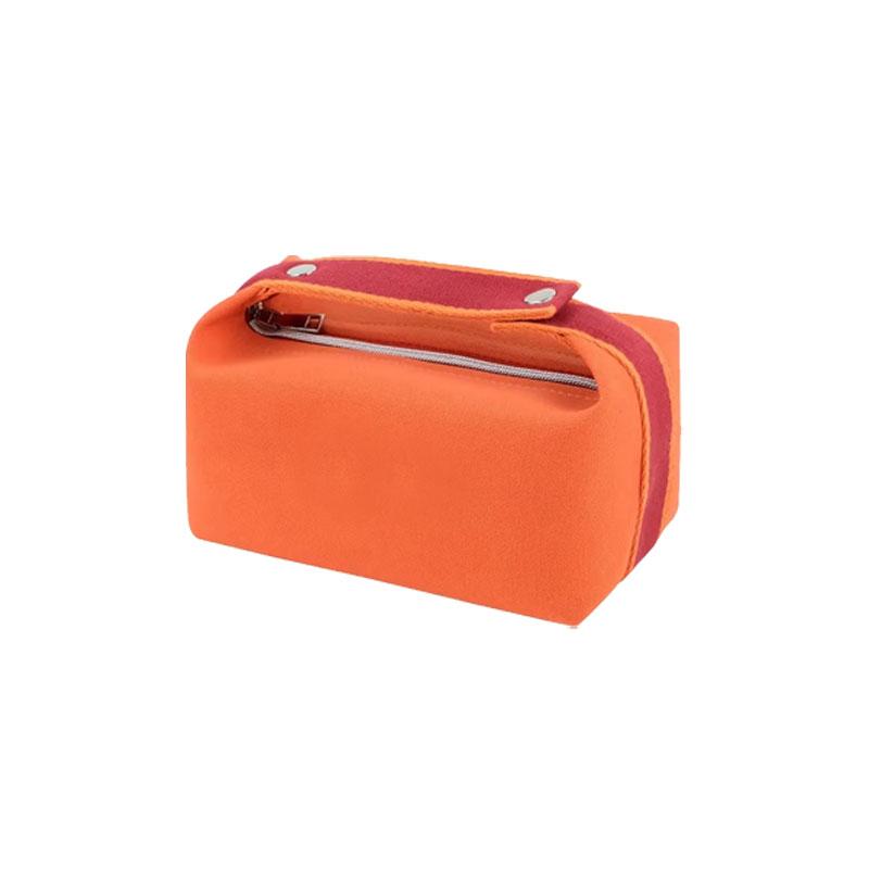 Large Capacity Makeup Bag Fashion Portable Travel Storage Cosmetic Cases Zipper Solid Color High-Value Handheld