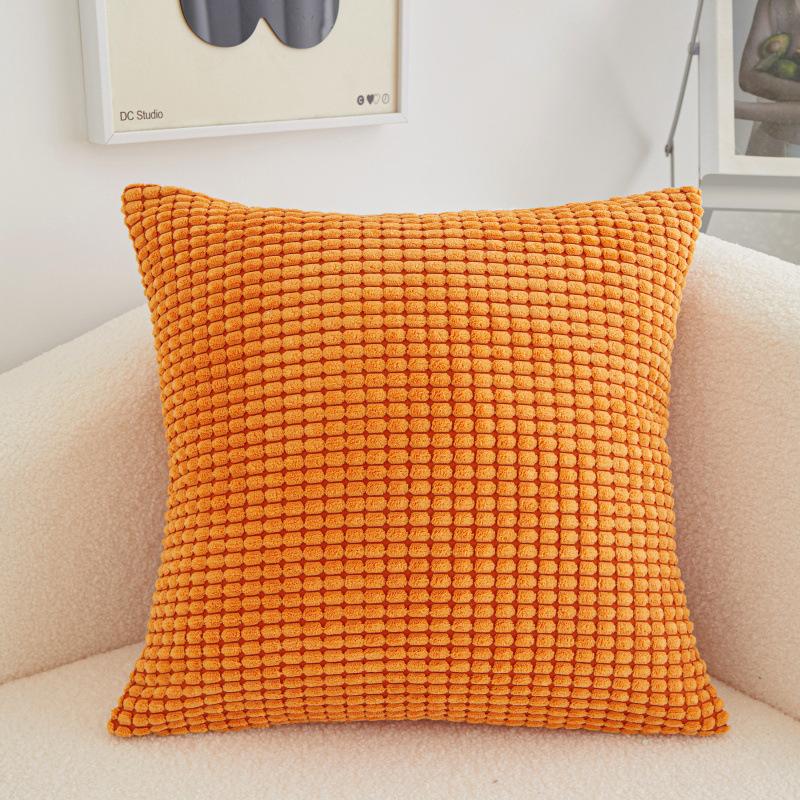 Polyester Short Plush Bedside Pillow Square Cushion Light Luxury High-end Sofa Pillow with Core