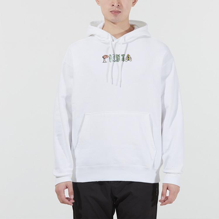 Puma Downtown Fun Logo Print Hoodie Men Tops White 535412-02
