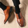 British Designer New Pointed Brown Black Business Casual Shoes for Men Formal Wedding Prom Dress Homecoming Pageant Footwear