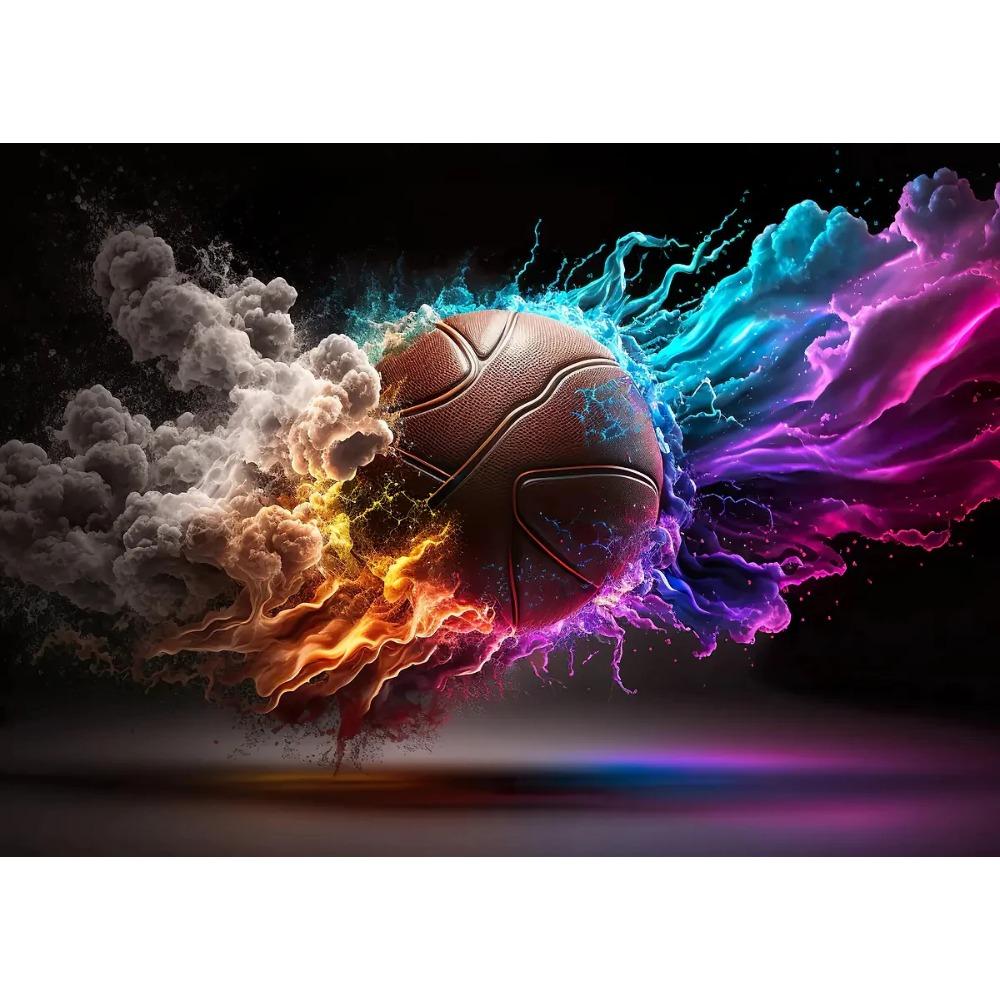 Vibrant Astonishing Basketball Landscape Posters Cool Space Basketball Modern Prints Canvas Wall Pictures Home Living Room Decor