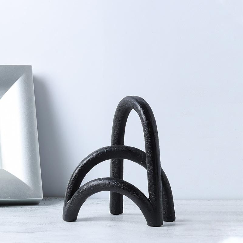 Creative Resin Crafts Geometry Arch Semicircle Three-dimensional Abstract Handicraft Decorative Figurines Home Decoration
