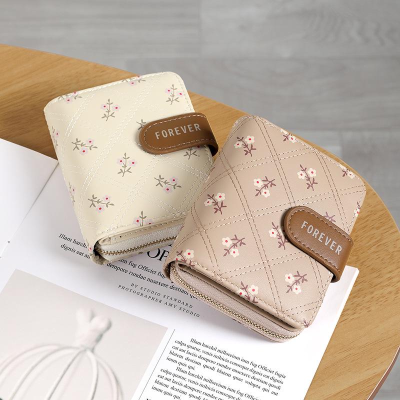 High-End Minimalist Women's Wallet: Compact Cross-Border Card Holder & Zipper Coin Purse