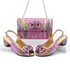 Sandalias de Tacón Alto con Bolsa para Zapatos Italiana, Adorno de Pedrería y Hebilla Floral para Bodas y Fiestas