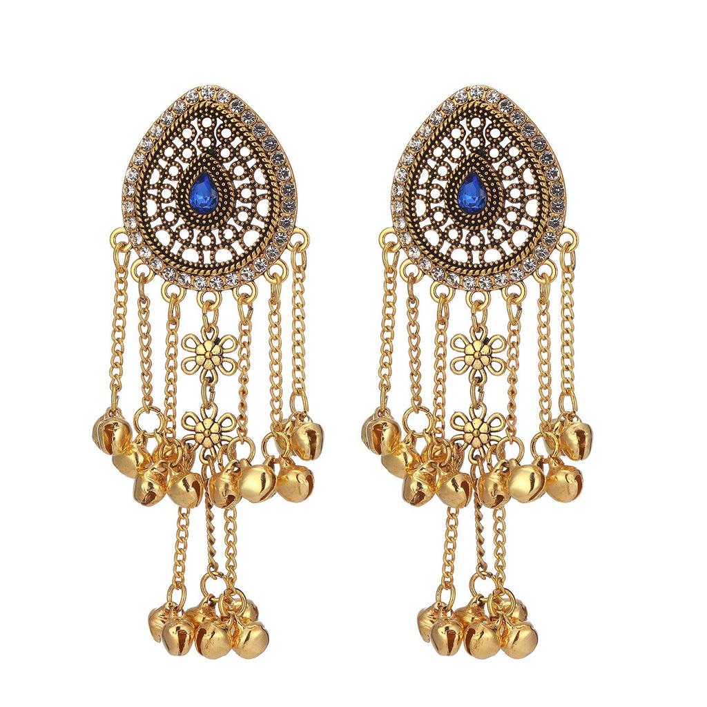 Bohemian Luxury Tassel Earrings: Retro Ethnic Water Drop Ear Pendants