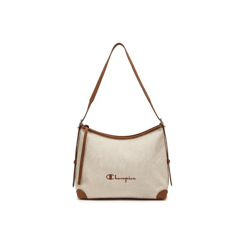 Champion Chillax Hobo Fashion Versatile Trendy Underarm Bag Synthetic Leather Shoulder Bag Regular Unisex Couple Unisex bags U6AACPU67 Beige