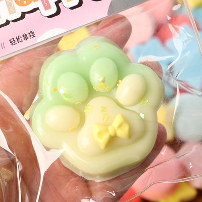 Cute Simulated Silicone Cat Paw Squeeze Toys Slow Rebound Decompression Toy Reduce Stress Decompression Kids Toy For Kids