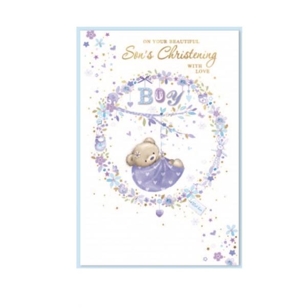 Simon Elvin On Your Beautiful Son´s Christening Greetings Card (Pack of 6)