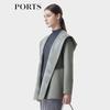 PORTS Women's Autumn/Winter Hooded Wool Coat