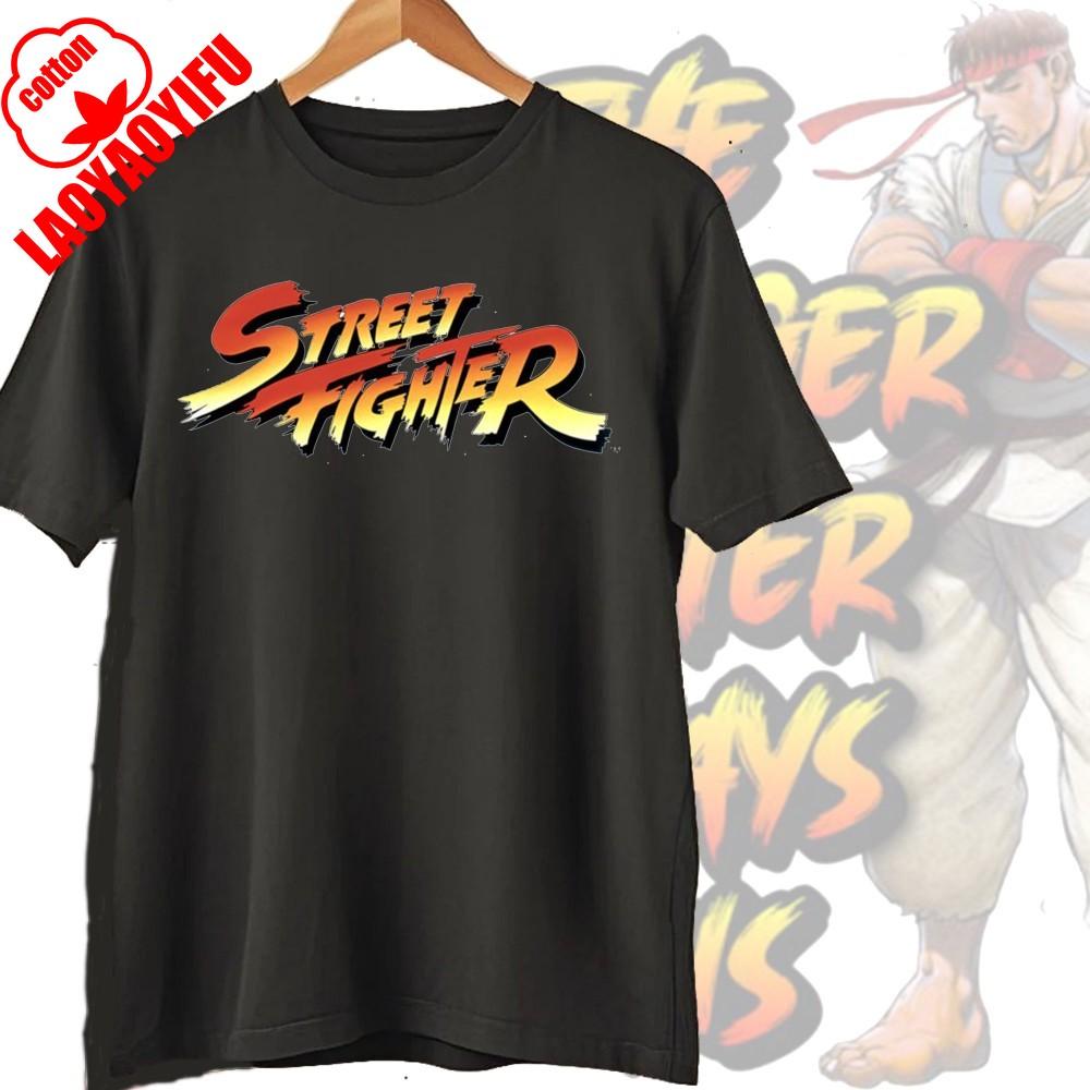 Street Fighter Chun-Li Ryu Printed Y2K New Couple Cotton T-Shirts Men Women Streetwear Casual Harajuku Retro Unisex Tee Top