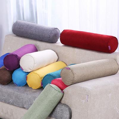 Hot Polyester Fiber Body Pillow Cover (No Filling) Empty Round Bolster Pillowcase Bed Sofa Neck Back Waist Support Cushion Cover