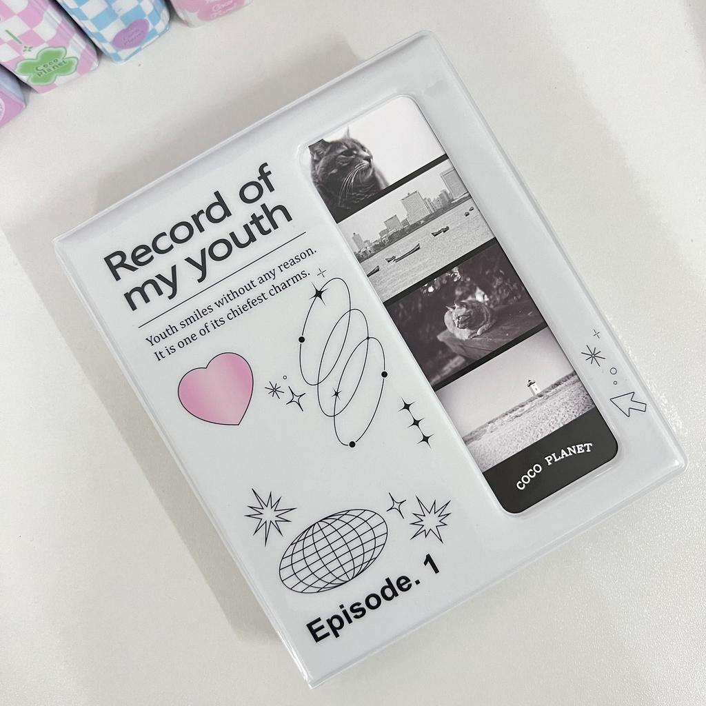 Korean Ins Cute 5.7X6.69Inch 4 Grid Idol Card Po Album Large Capacity Sticker Card Film Album Storage Book School Stationery Quality