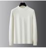 Men's Heavyweight Half-High Collar Velvet Sweater - Thick, Warm, Knitted Base Layer for Winter