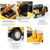 1/32 Scale Jeep Wrangler Rubicon Alloy Car Model Diecast Metal Toy Off Road Vehicles Car Model Miniature Car Model Gift for Children