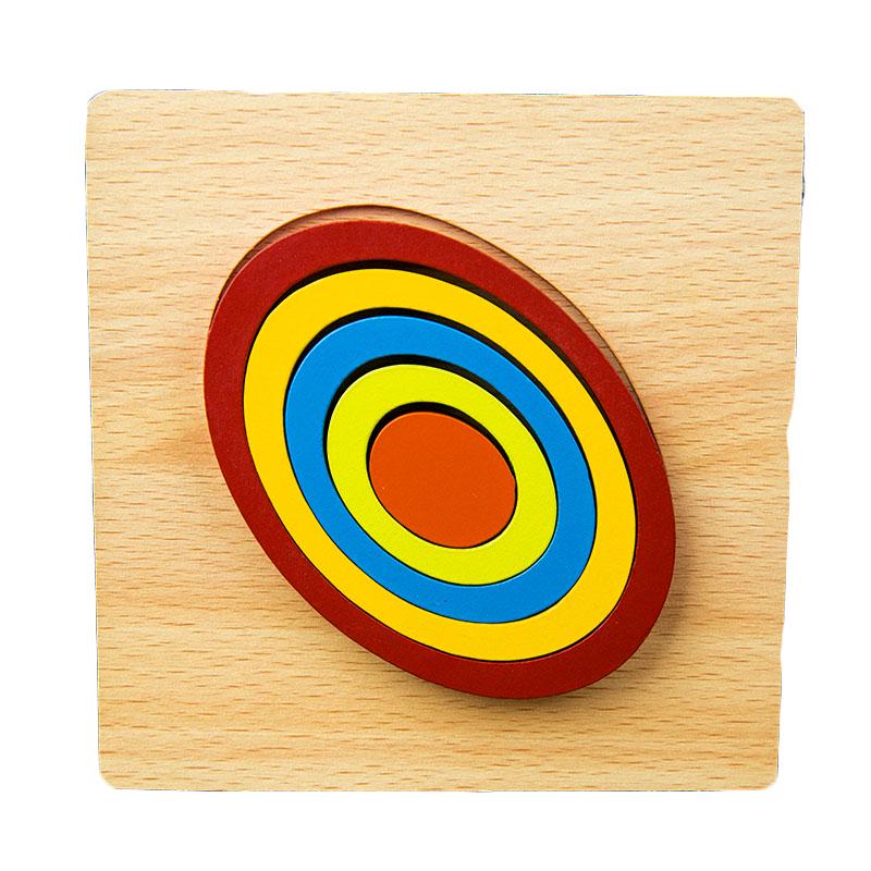 Wooden Geometric Shape Puzzle Kids Montessori Toys Shape Cognition Children Jigsaw Puzzle Board Learning Educational Toys Gifts