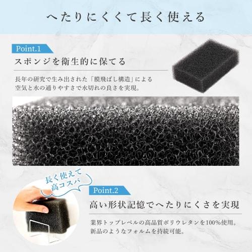 Sansan Sponge, Large, 2-Pack, Amazing Drainage & Foaming, Durable and Long-Lasting, Kitchen Sponge, Dish Sponge, Kitchen Sponge, Dishwashing Sponge, M