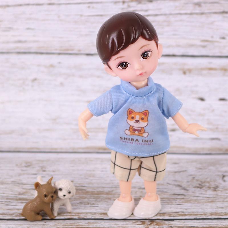 16cm/6.3in Cute Little Doll, Little Boy Doll, Cute Changing Clothes, Birthday and Holiday Gifts for Boys and Girls